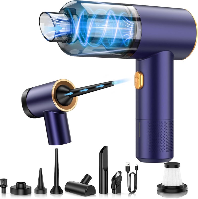 Vizeusvac Handheld Car Vacuum Portable Cordless,18000PA High Power Vacuum Cleaner with Brushless Motor.7 in 1 Mini Hand Held Vacuum Rechargeable AirDuster/Blower for Car,Home,Ofice,Pet - Image 1